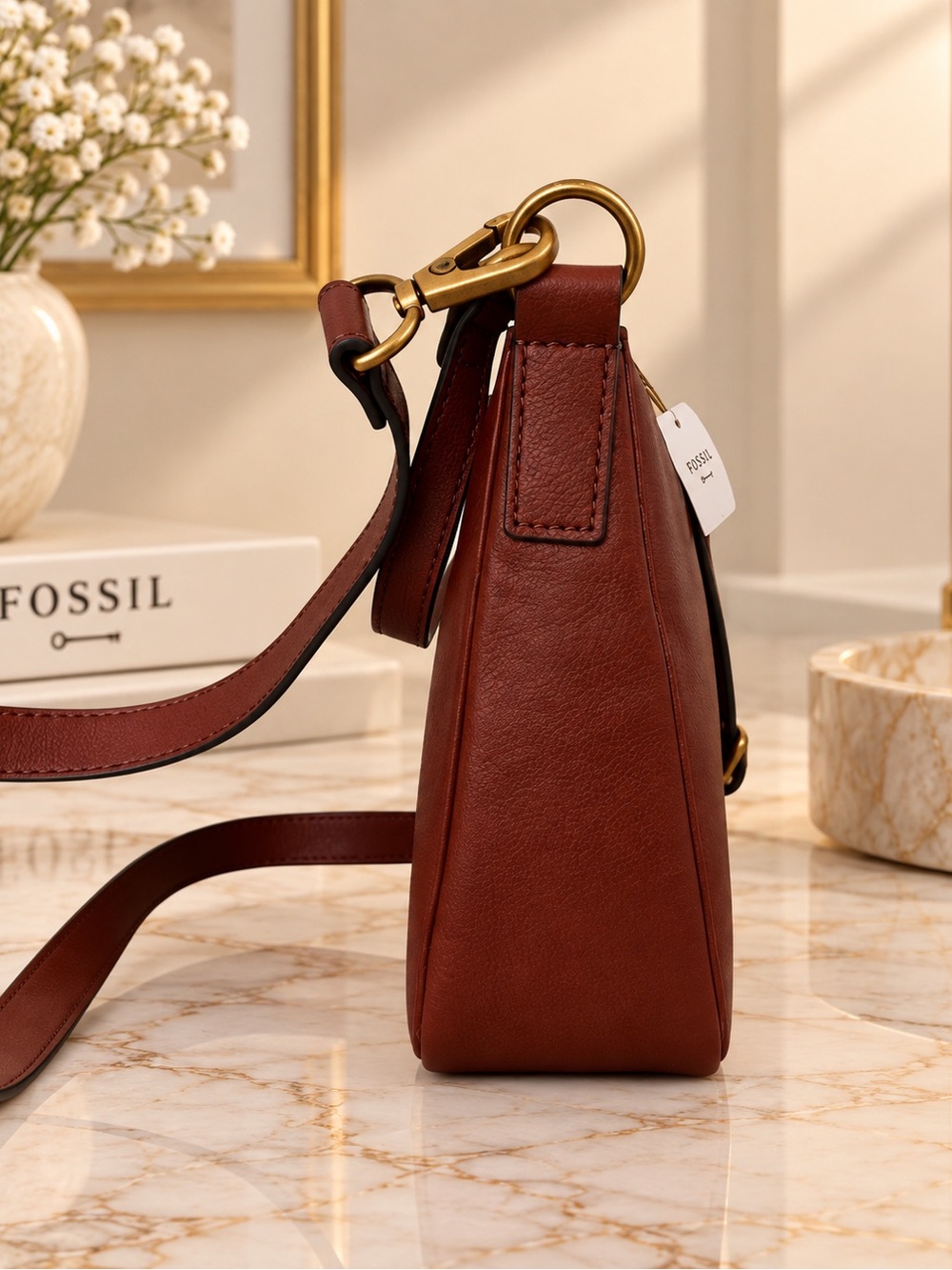 Fossil Women's Leather Skylar Crossbody Purse Handbag - Picture 3 of 11
